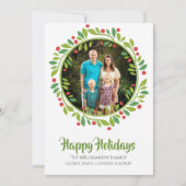 Weihnachtskartentafel Red Berry Feiertagskarte (Vorderseite)