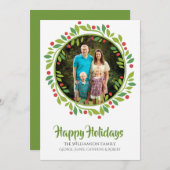 Weihnachtskartentafel Red Berry Feiertagskarte (Vorne/Hinten)