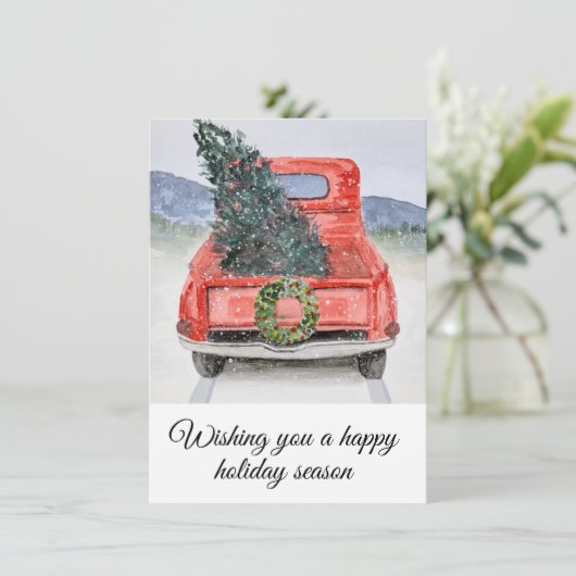 Weihnachtskartentasche, Aquarell (Stehend Vorderseite)