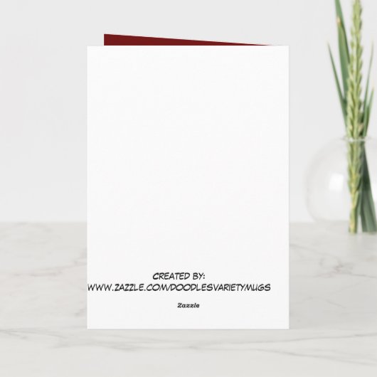 Weihnachtskartentasche Feiertagskarte (Rückseite)