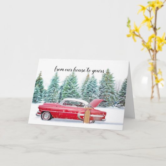 Weihnachtskartentenszene Karte (Gelbe Blume)