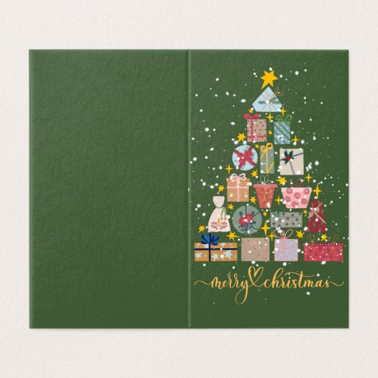 Weihnachtskartentouren Wünsche an Liebende (Außenseite Aufgefaltet)