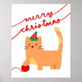 Weihnachtskartentuster, Weihnachtskätzchen, Weihna Poster (Vorne)