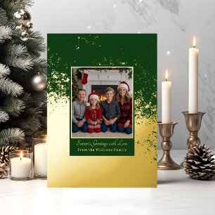 Weihnachtskartenvorlage für Gold Found Weihnachten Folien Feiertagskarte