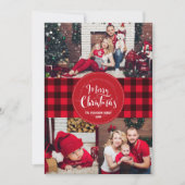 Weihnachtskartenvorlage mit Foto Einladung (Vorderseite)