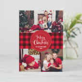 Weihnachtskartenvorlage mit Foto Einladung (Stehend Vorderseite)