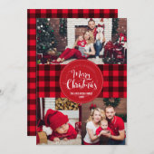 Weihnachtskartenvorlage mit Foto Einladung (Vorne/Hinten)