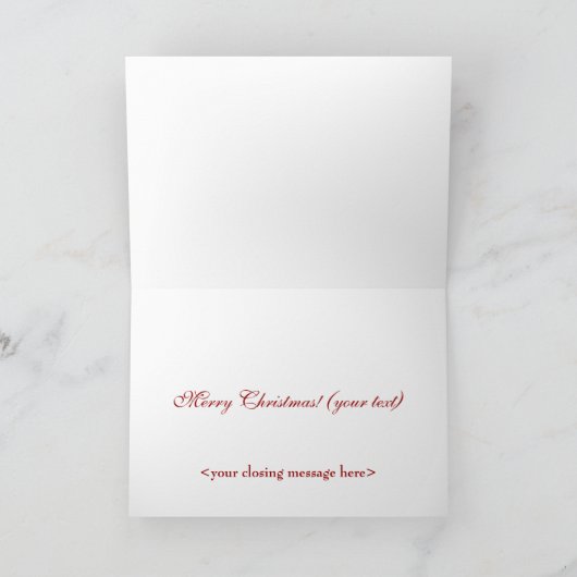 Weihnachtskartenvorlage Poinsettia Feiertagskarte (Innenseite)