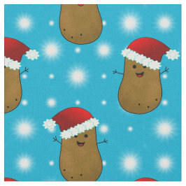 Weihnachtskartoffeln Weihnachtsmannmützen tragen Stoff