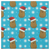 Weihnachtskartoffeln Weihnachtsmannmützen tragen Stoff (Muster)