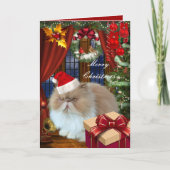 Weihnachtskartonhut Feiertagskarte (Vorderseite)