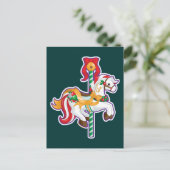 Weihnachtskarussell Feiertagspostkarte (Stehend Vorderseite)