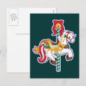 Weihnachtskarussell Feiertagspostkarte (Vorne/Hinten)