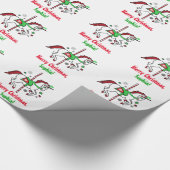 Weihnachtskarussell-Name kundengerecht Geschenkpapier (Ecke)