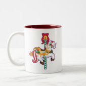 Weihnachtskarussell Zweifarbige Tasse (Links)