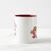Weihnachtskarussell Zweifarbige Tasse (Mittel)