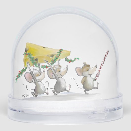 Weihnachtskäse einführen schneekugeln (Rückseite)