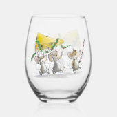 Weihnachtskäse einführen weinglas ohne stiel (Rückseite)