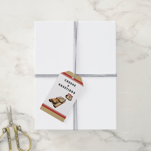 Weihnachtskäse Geschenkanhänger (Mit Garn)