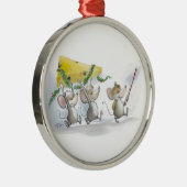 Weihnachtskäse - Premium-Ornament Silbernes Ornament (Rechts)