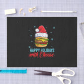 Weihnachtskäseburger Happy Holidays mit Käse Seidenpapier (Handwerk)