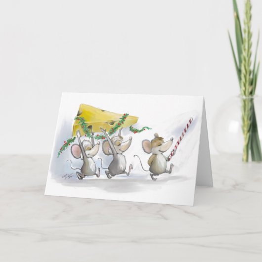 Weihnachtskäsekarte Feiertagskarte (Vorderseite)