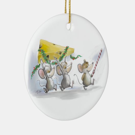 Weihnachtskäsemaschine Keramikornament (Rechts)