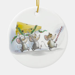 Weihnachtskäsemaschine Keramikornament