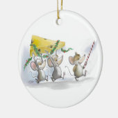 Weihnachtskäsemaschine Keramikornament (Links)