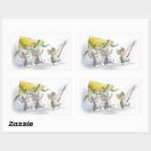 Weihnachtskäsemaschinen Rechteckiger Aufkleber (Blatt)