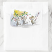 Weihnachtskäsemaschinen Rechteckiger Aufkleber (Tasche)