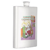 Weihnachtskasino Edelstahlflasche Flachmann (Rechts)
