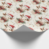 Weihnachtskasten mit Weihnachtsmannmütze Geschenkpapier (Ecke)