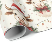 Weihnachtskasten mit Weihnachtsmannmütze Geschenkpapier (Rolleneckpunkt)