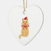 Weihnachtskat Illustration Art Keramik Keramik Ornament (Links)