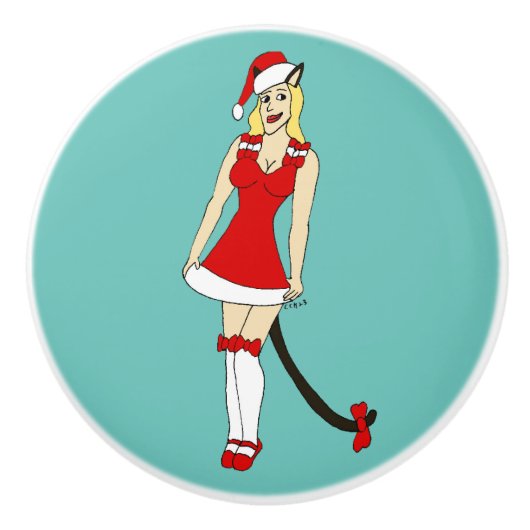 Weihnachtskataster Keramikknauf (Vorderseite)