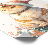 Weihnachtskater Poster (Ecke)