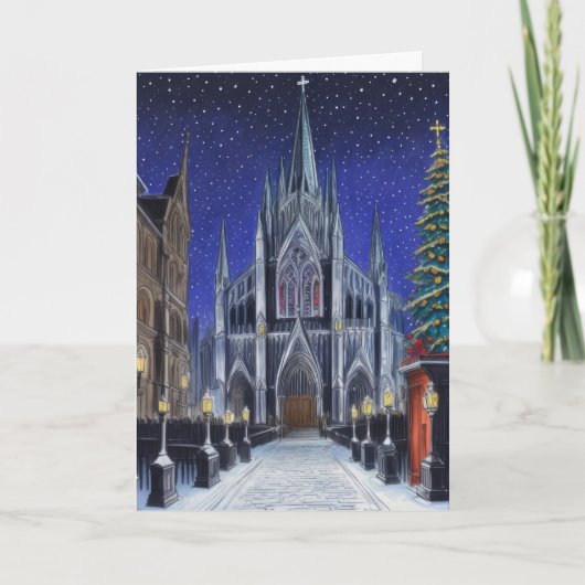 Weihnachtskathedral Feiertagskarte (Vorderseite)