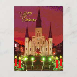 Weihnachtskathedral Feiertagspostkarte