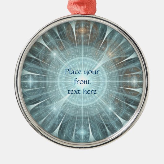 Weihnachtskathedralfenster Ornament Aus Metall (Vorne)