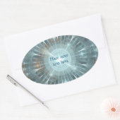 Weihnachtskathedralfenster Ovaler Aufkleber (Umschlag)