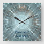 Weihnachtskathedralfenster Quadratische Wanduhr (Vorderseite)