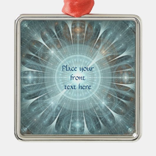 Weihnachtskathedralfenster Silbernes Ornament (Vorne)