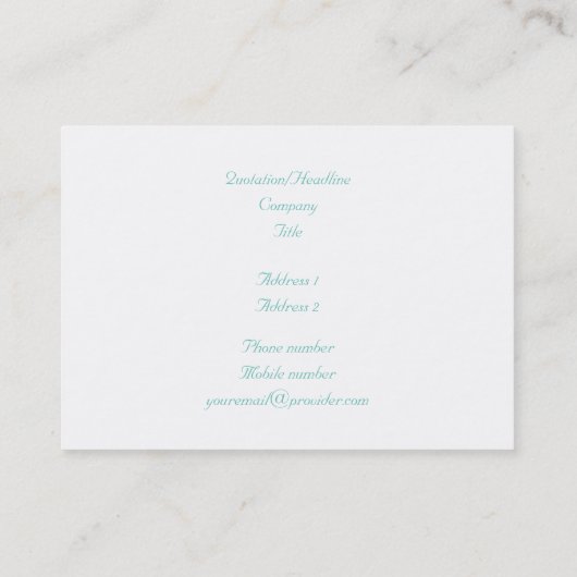 Weihnachtskathedralfenster Visitenkarte (Rückseite)