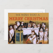 Weihnachtskatz Postkarte (Vorne/Hinten)