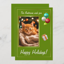 Weihnachtskätzchen 2, Happy Holidays, niedliches K Einladung