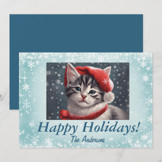 Weihnachtskätzchen 8, Happy Holidays, Weihnachtska Einladung
