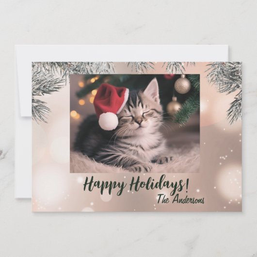 Weihnachtskätzchen 9, Happy Holidays, Weihnachtska Einladung (Vorderseite)