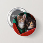 Weihnachtskätzchen Button (Vorne & Hinten)