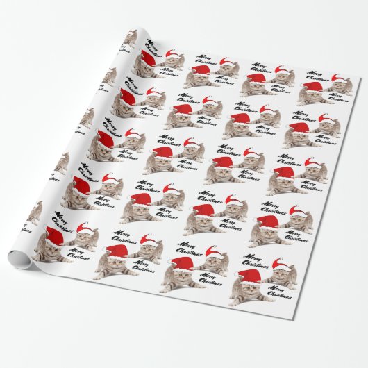 Weihnachtskätzchen Geschenkpapier (Ungerollt)